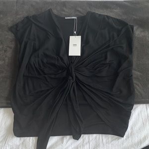 Linen Zara Top - Beach, Flowy, Tie Front